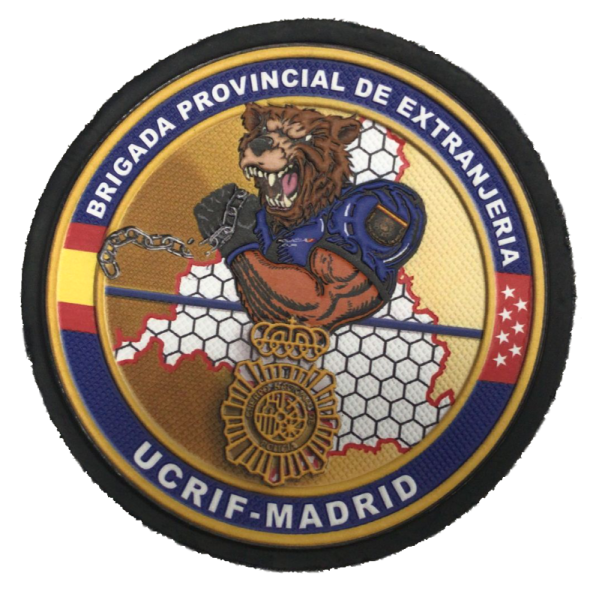 PARCHE GOMA RELIEVE BRIGADA PROVINCIAL EXTRANJERIA UNIDAD UCRIF-MADRID POLICIA NACIONAL