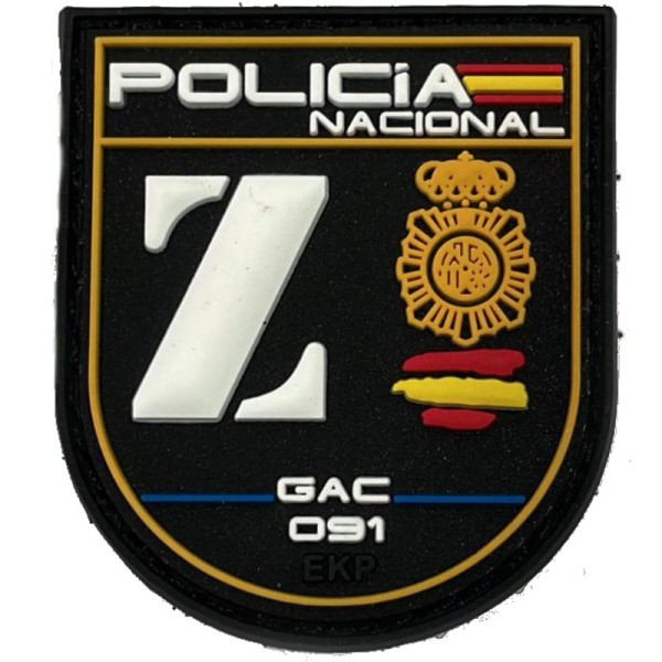 PARCHE GOMA DE BRAZO Z GAC POLICIA NACIONAL