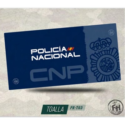 TOALLA POLICIA NACIONAL CNP AZUL DOS TONOS VERTICAL