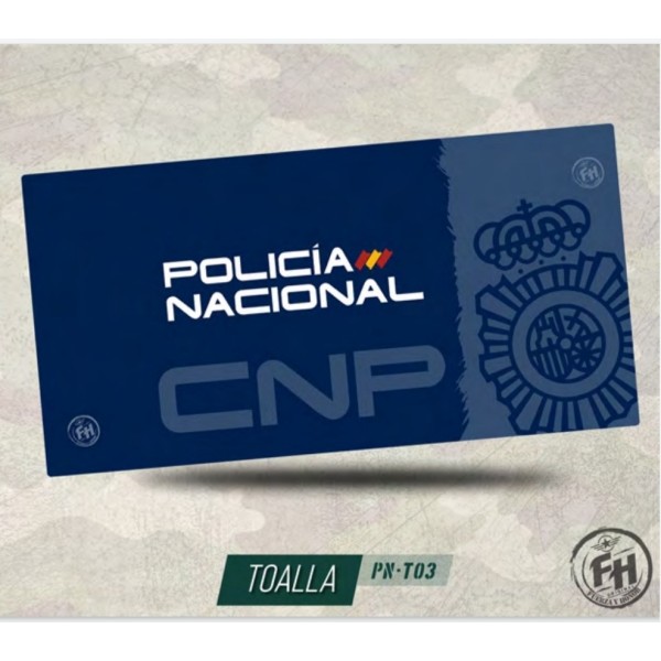 ¡LIQUIDACION! TOALLA FH POLICIA NACIONAL CNP AZUL DOS TONOS VERTICAL